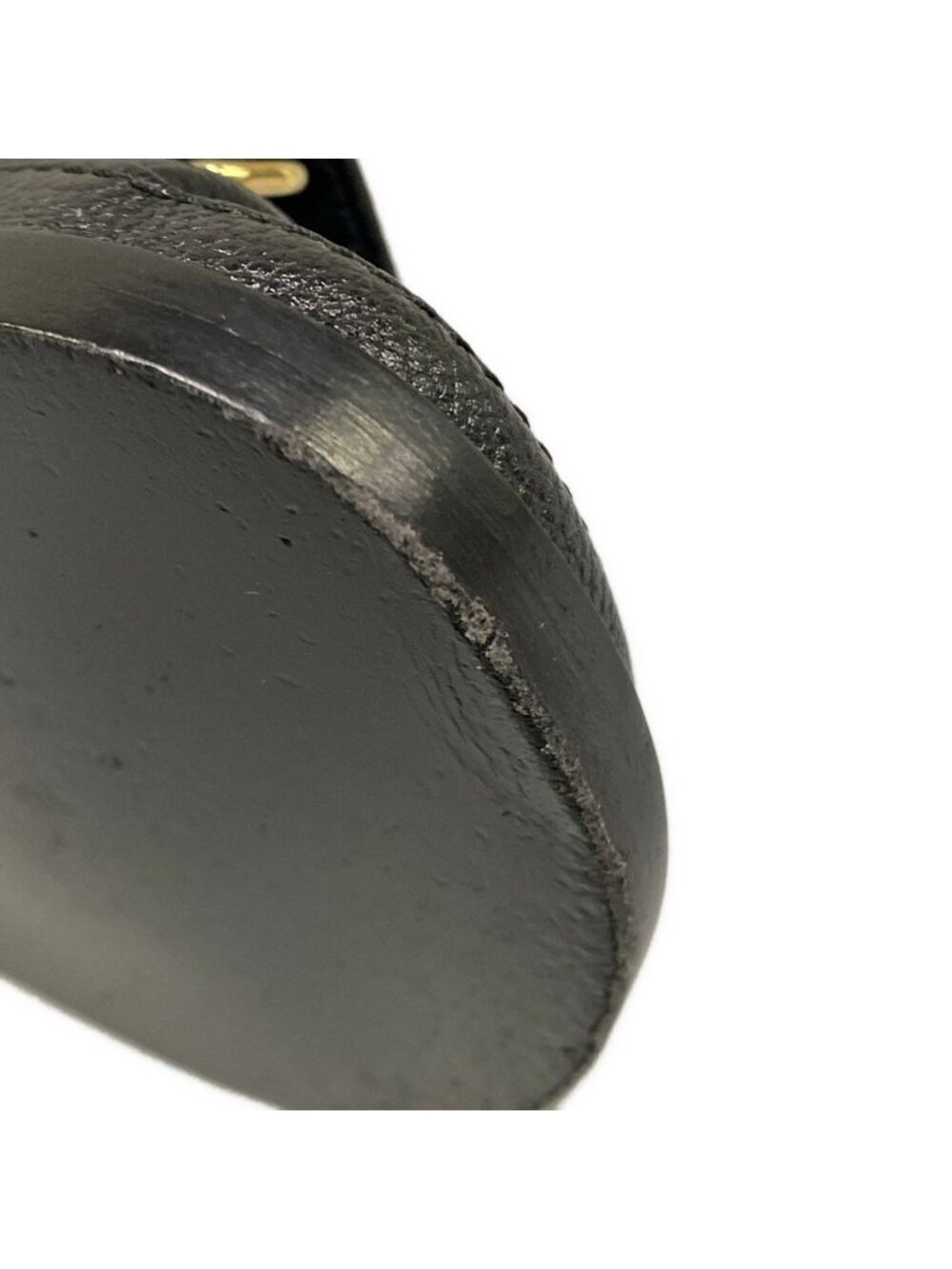 Chanel Sandals 36 C Quilted Black Gold CC Logo Velcro Leather - Picture 11 of 12